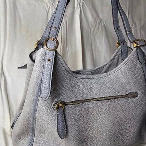 Brand New! Authentic Coach Leather Shoulder Bag in Gray